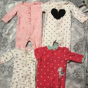 Bundle of 4 footsie pajamas